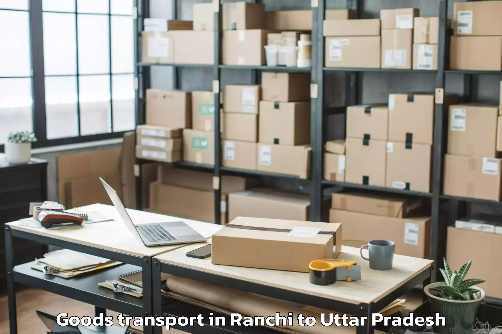 Easy Ranchi to Bundelkhand University Jhansi Goods Transport Booking